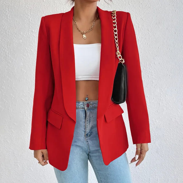 Eleganter Blazer Damen aus Polyester-Baumwolle