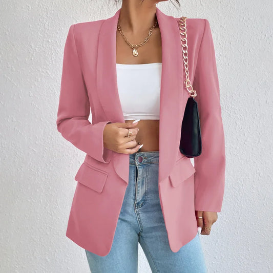 Eleganter Blazer Damen aus Polyester-Baumwolle