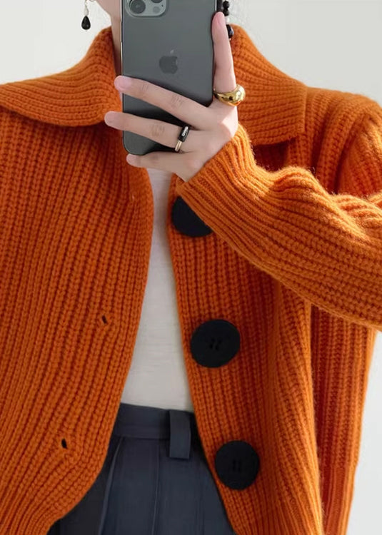 Strickjacke Damen mit Bubikragen – Cardigan zum Knöpfen in modernem Design