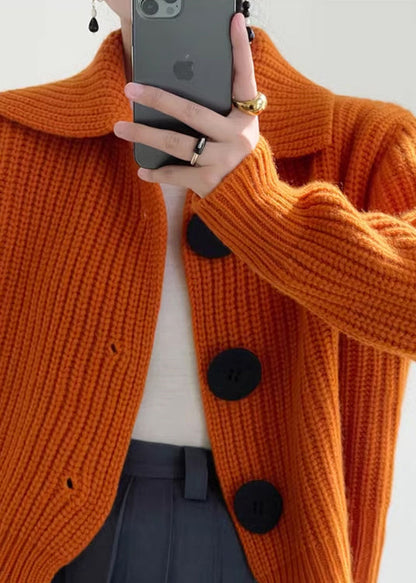 Strickjacke Damen mit Bubikragen – Cardigan zum Knöpfen in modernem Design