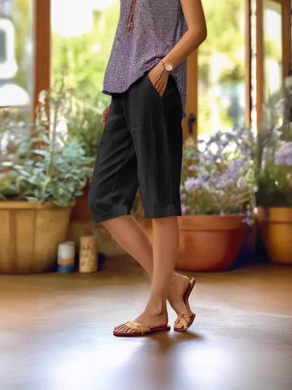 Bermuda-Shorts Damen gerades Bein