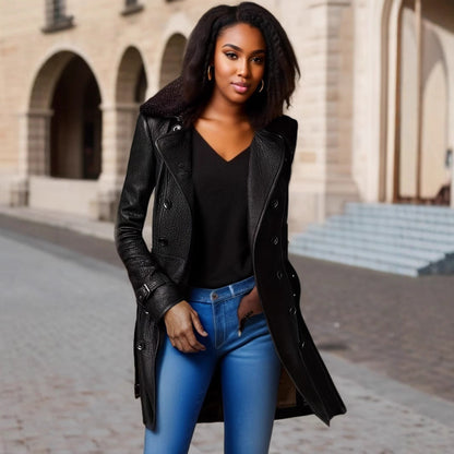 Damen Jacke mit Umschlagkragen – elegante Jacke