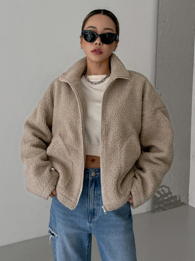 Kuschelige Damen Fleecejacke mit Reißverschluss