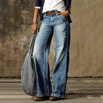 Weite Jeans Damen – Vintage Denim mit weitem Bein
