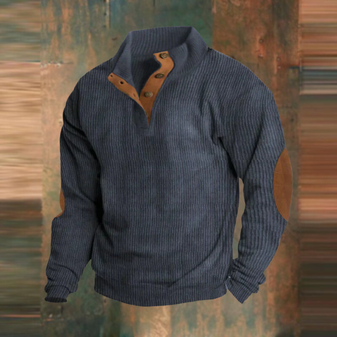 Lässiger Strickpullover Herren gerippt