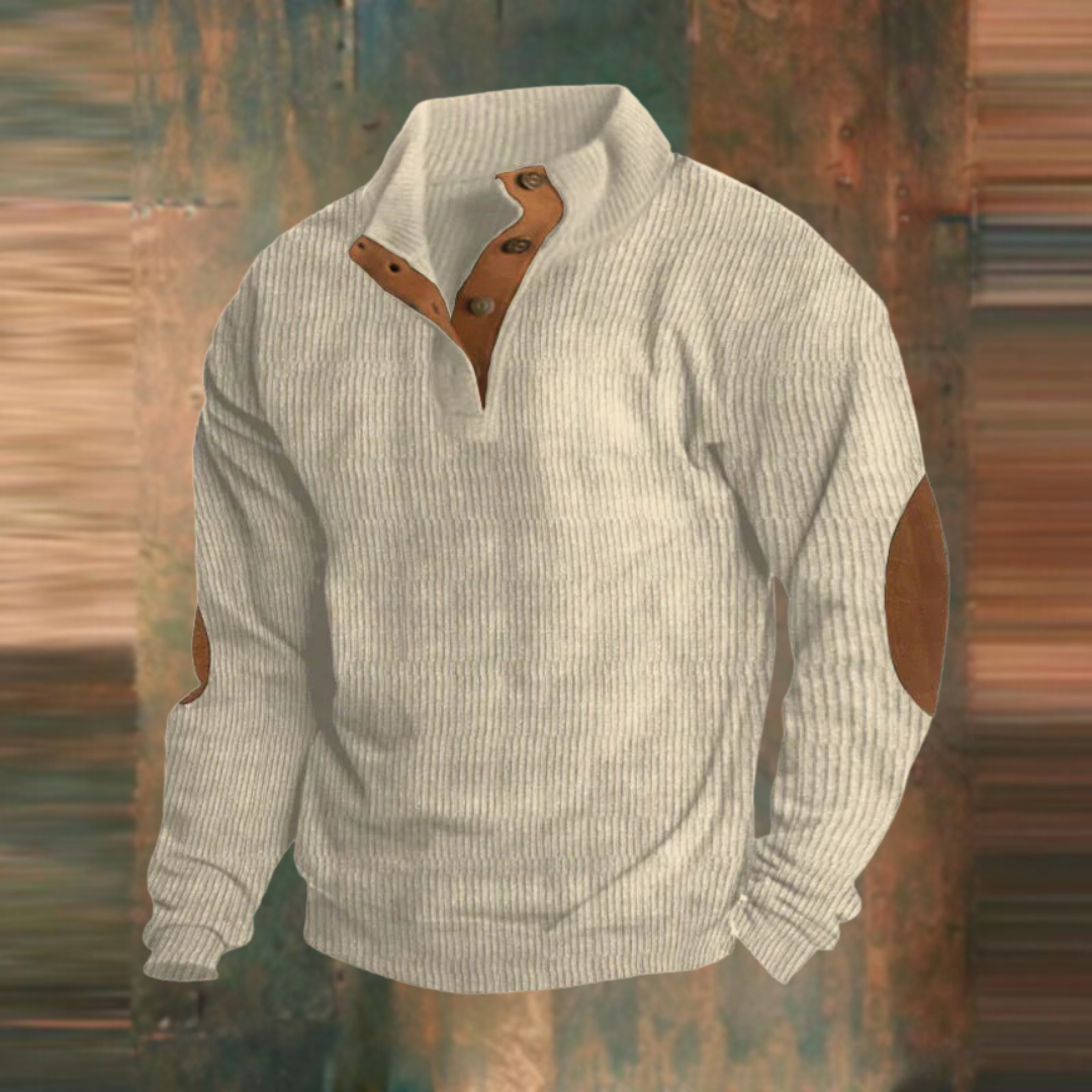 Baumwoll-Pullover Herren gerippt