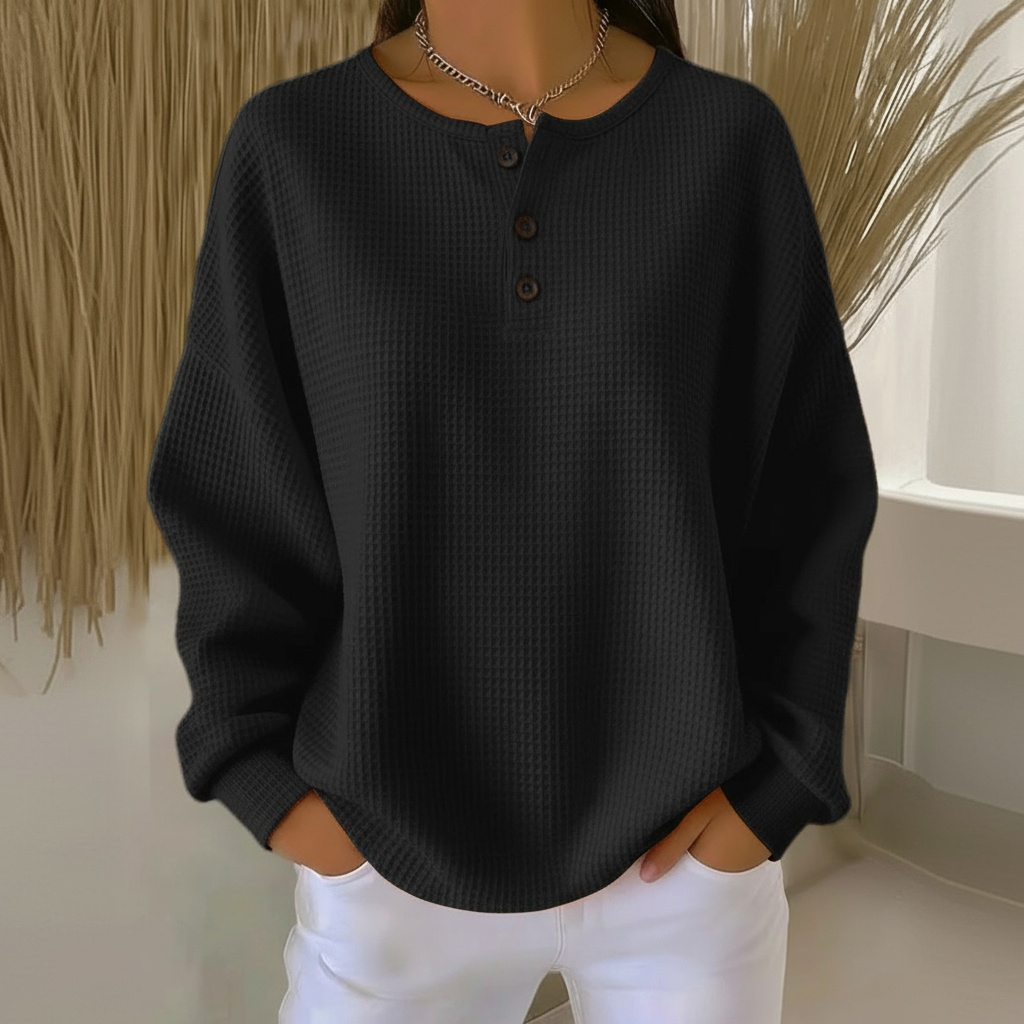 Damen Sweater Waffelstrick