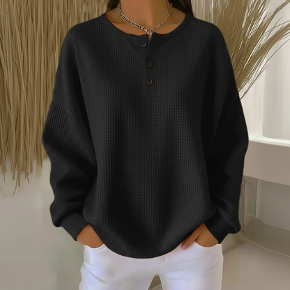 Damen Sweater Waffelstrick