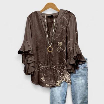 Elegante Bluse Damen gerader Schnitt