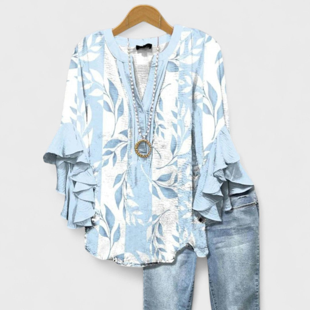 Leichte Damenbluse mit Muster