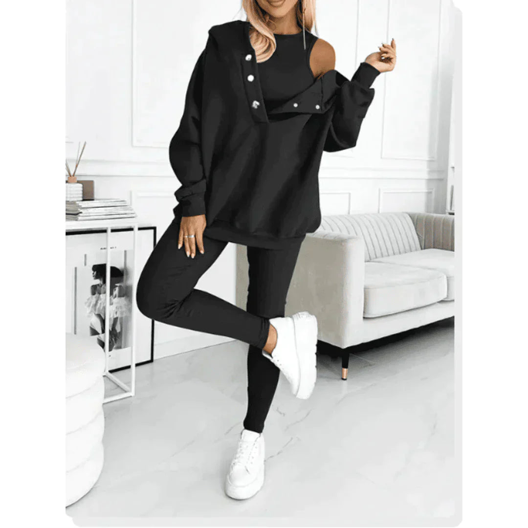 Sweatshirt-Anzug Damen mit Jacke und Hose