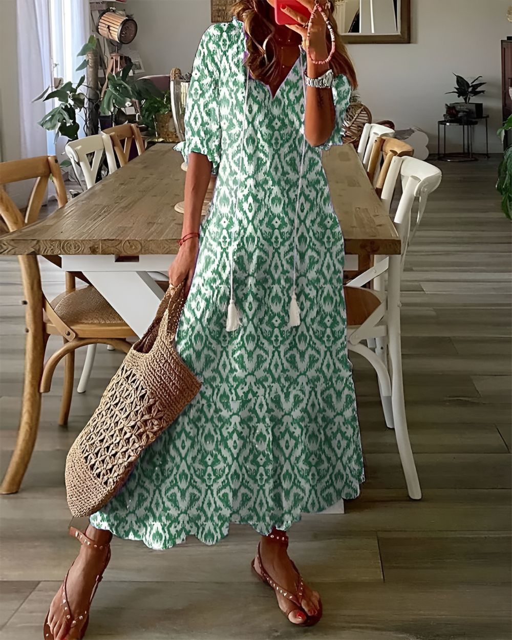 Luftiges Strandkleid Damen im Boho-Stil