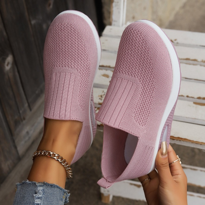 Bequeme Slip-on Schuhe aus Textil – leichte Schuhe mit dämpfender Sohle