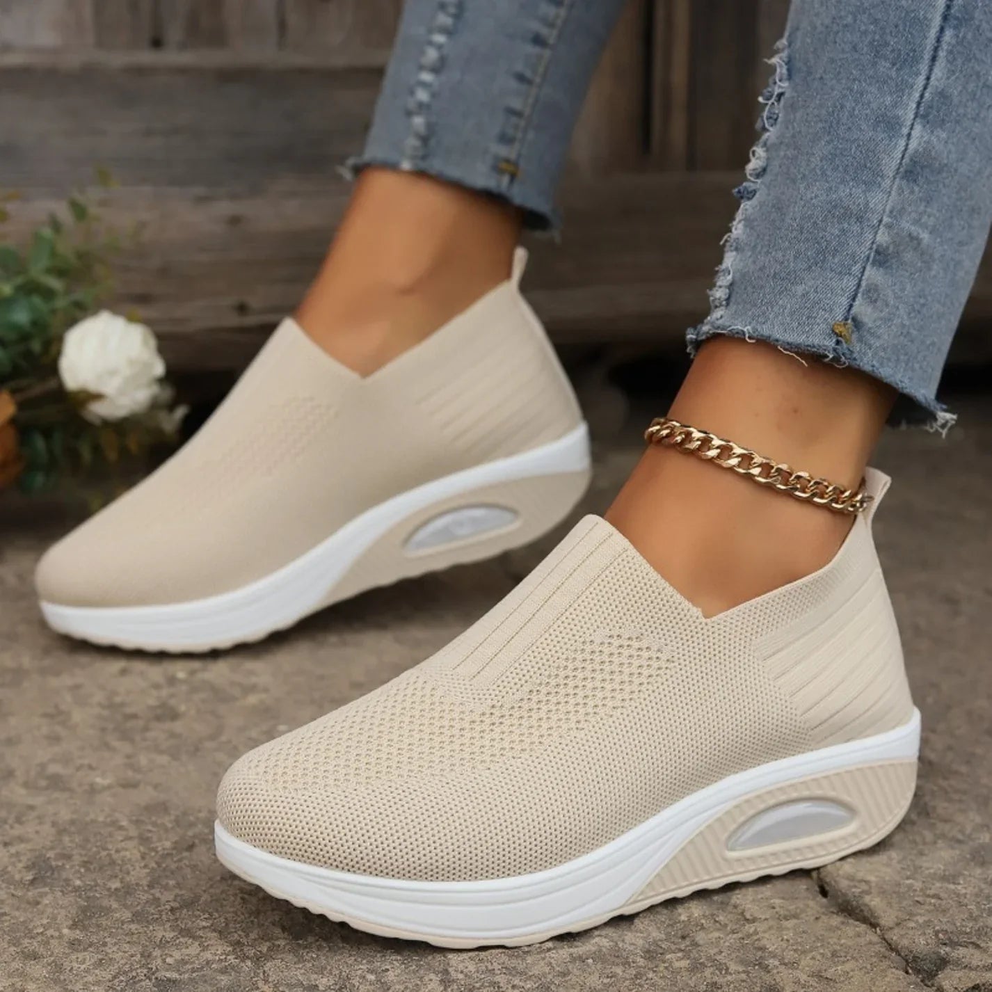 Damenschuhe flach und atmungsaktiv