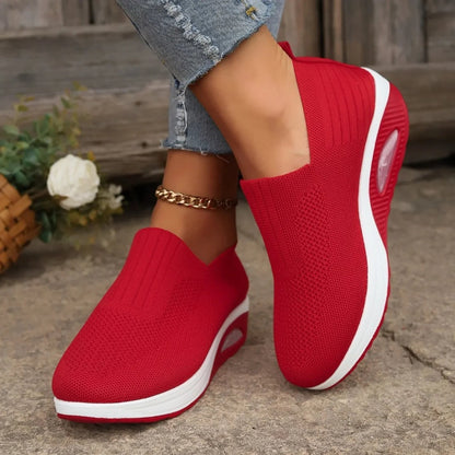 Bequeme Slip-on Schuhe aus Textil – leichte Schuhe mit dämpfender Sohle