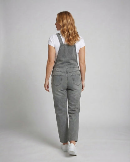 Damen Latzhose aus Denim ärmellos – Jeans-Overall