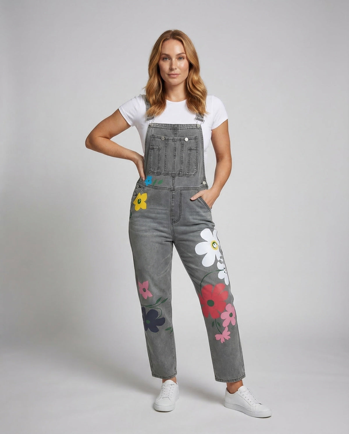 Damen Latzhose aus Denim ärmellos – Jeans-Overall