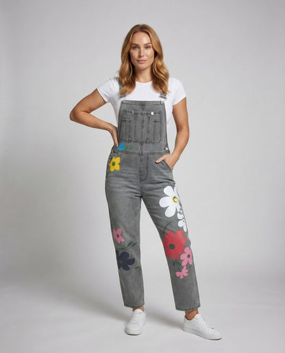 Damen Latzhose aus Denim ärmellos – Jeans-Overall