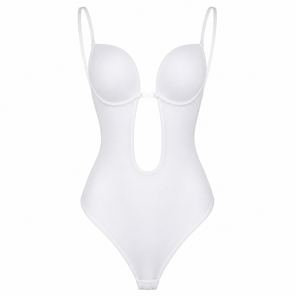 Rückenfreier Body Damen aus Leinen – Formender Body für eine schlanke Silhouette
