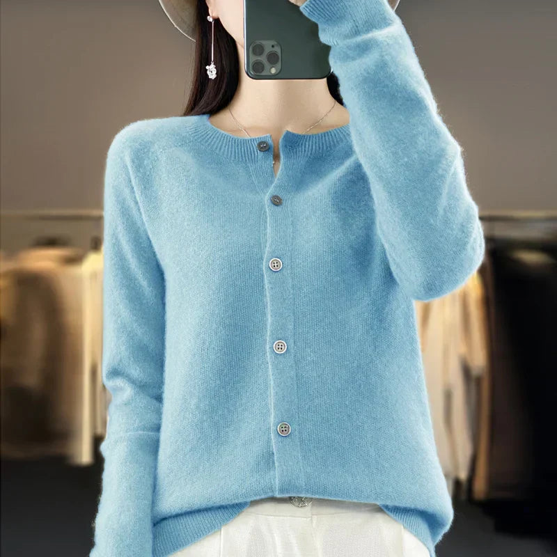 Damen Strickjacke Feinstrick