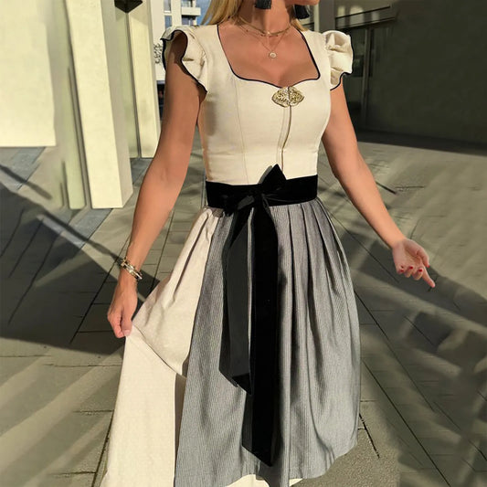 Oktoberfestkleid Damen Dirndl in Weiß