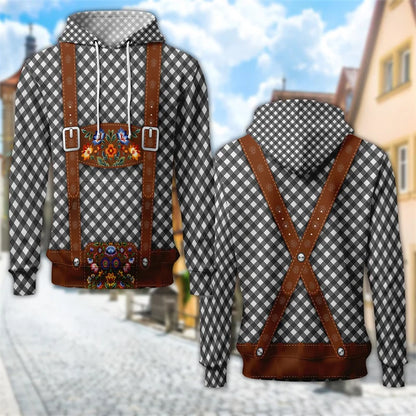 Damen Oktoberfest Hoodie mit Bierkrug-Print – Trachten Kapuzenpullover