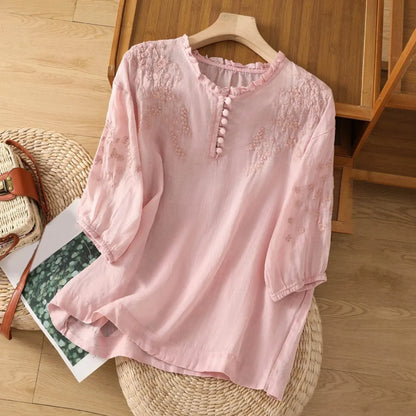 Elegante Bluse Damen mit Knopfleiste