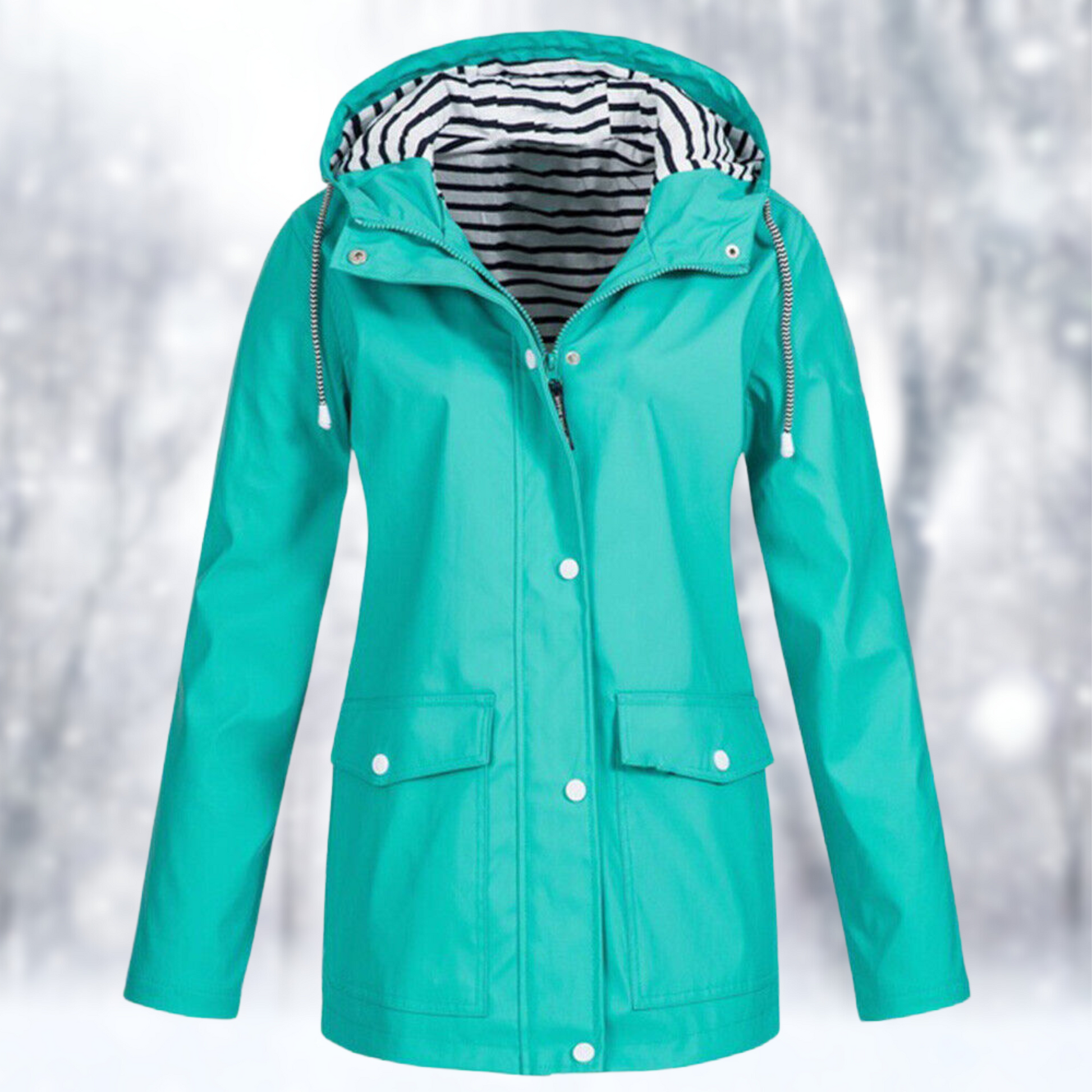 Wasserabweisende Damen Jacke mit Knopfleiste