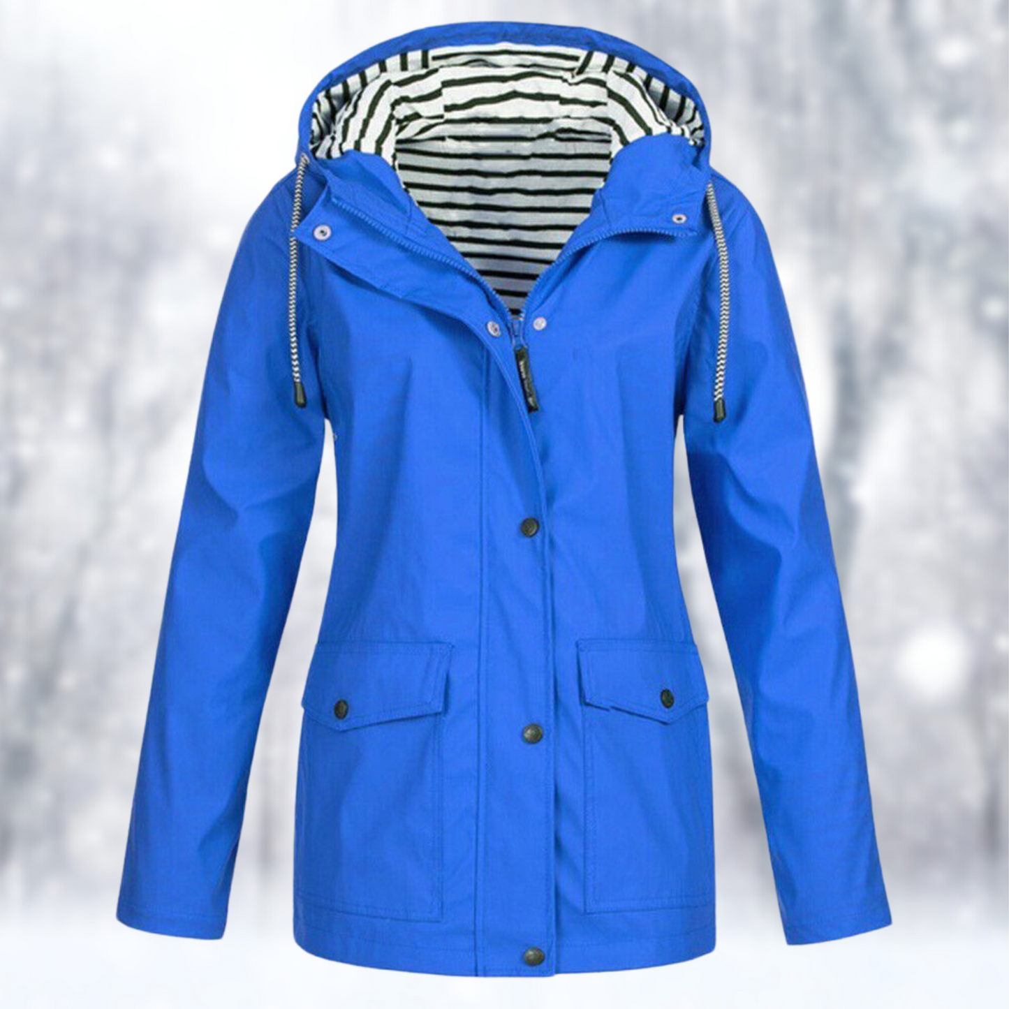Windjacke Damen mit Kapuze und Taschen