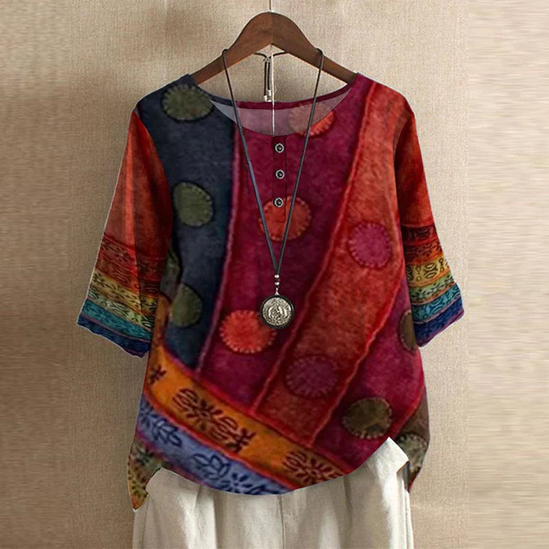 Sommerbluse Damen locker geschnitten