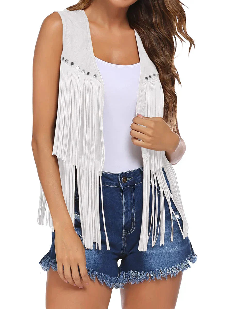Boho Weste Damen mit Nieten