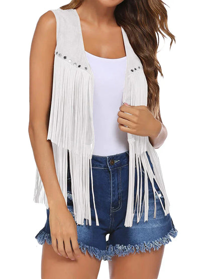 Boho Weste Damen mit Nieten
