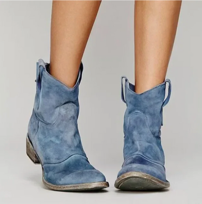 Damen Westernstiefel in Wildleder-Optik – Cowboystiefel