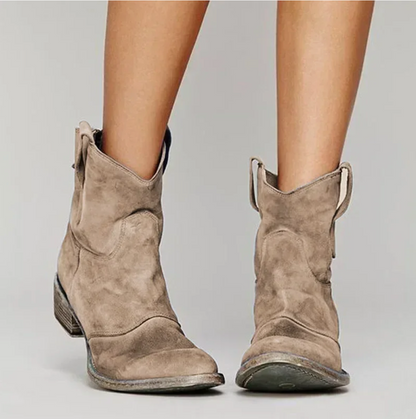 Damen Westernstiefel in Wildleder-Optik Cowboystiefel