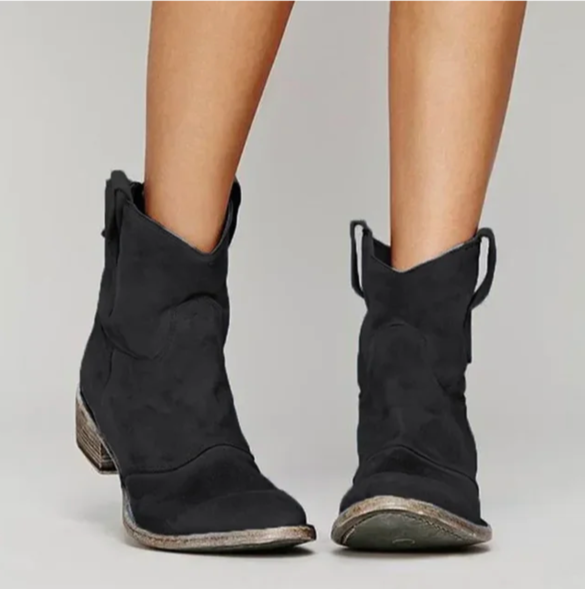 Damen Westernstiefel in Wildleder-Optik – Cowboystiefel