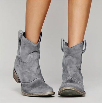 Damen Westernstiefel in Wildleder-Optik – Cowboystiefel