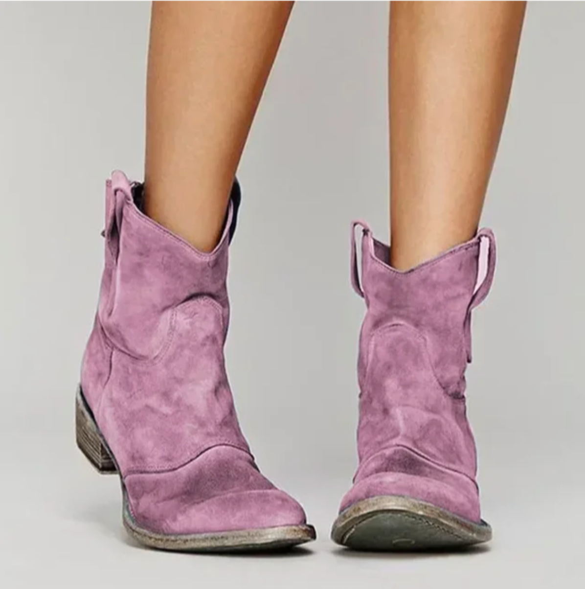 Damen Westernstiefel in Wildleder-Optik – Cowboystiefel