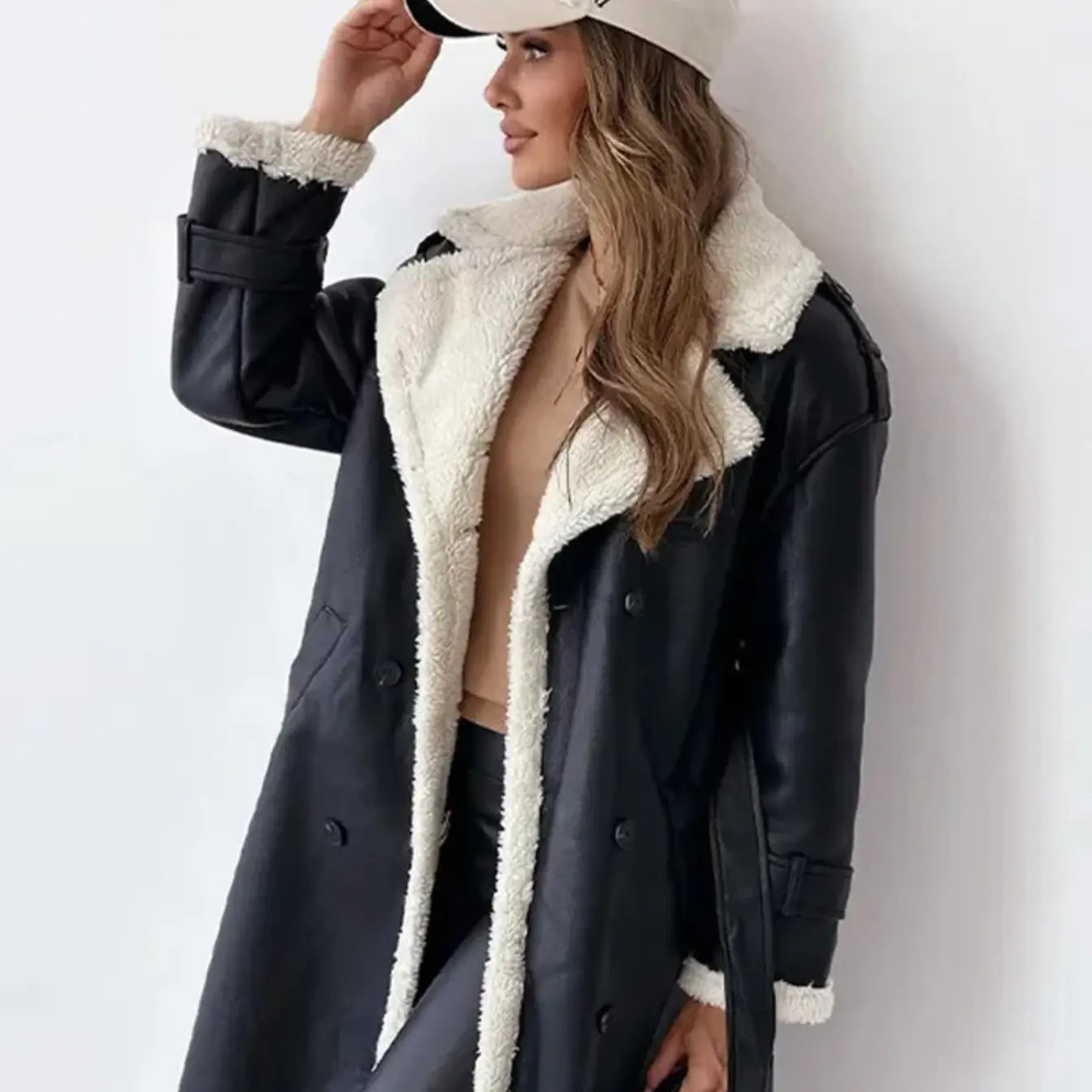 Wintermantel Damen mit Gürtel