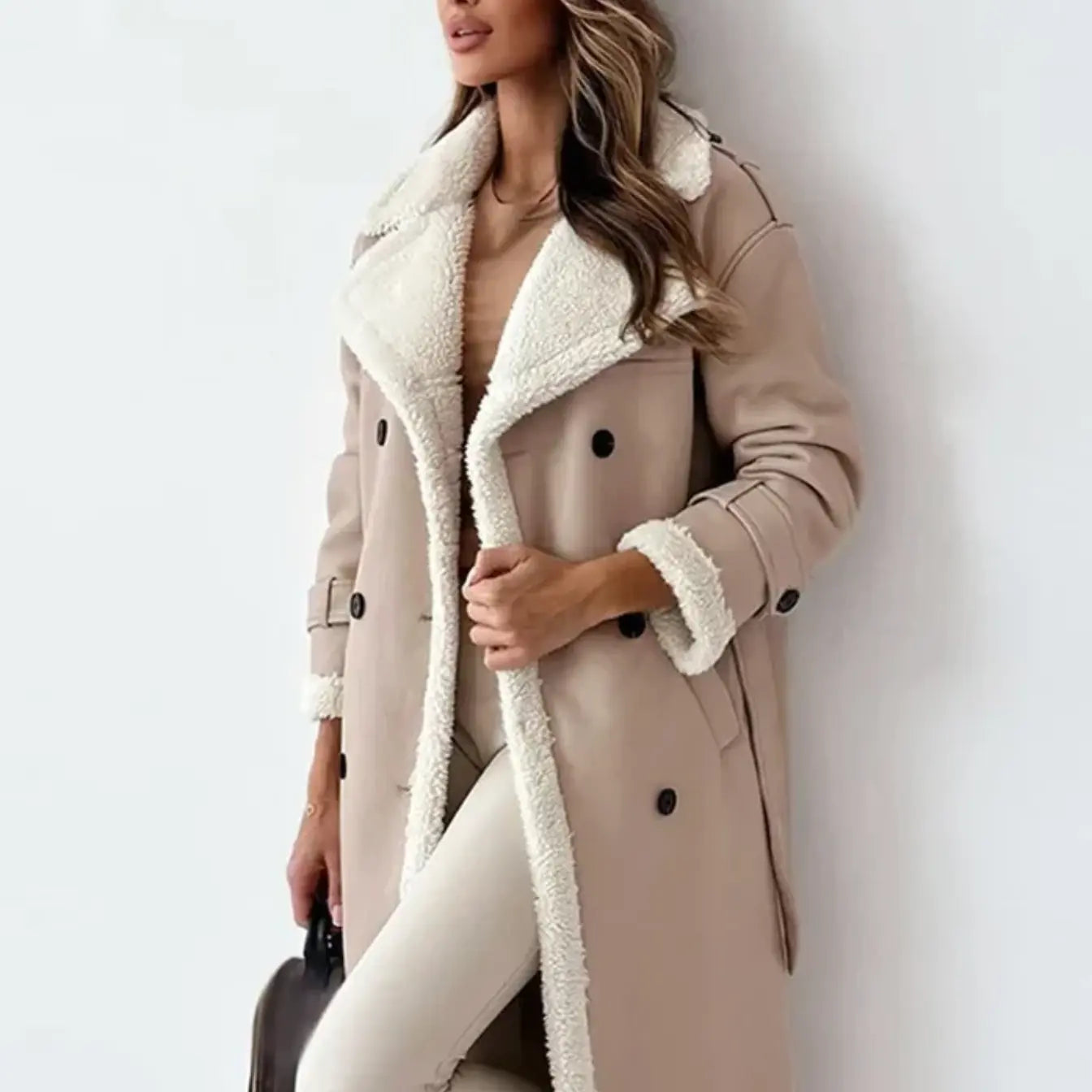 Warmer Damenmantel mit Fleece-Fütterung