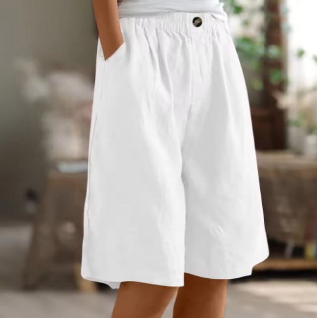 Shorts Damen mit Gummibund – lockere Sommershorts mit Taschen