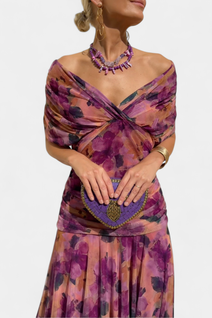Gerafftes Maxikleid Damen