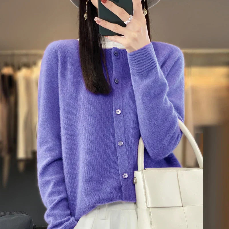 Strickjacke Damen langarm schlicht