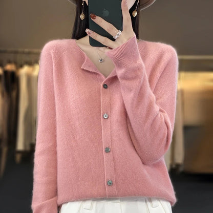 Feinstrick Strickjacke Damen