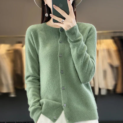 Basic Cardigan Damen mit Knopfleiste