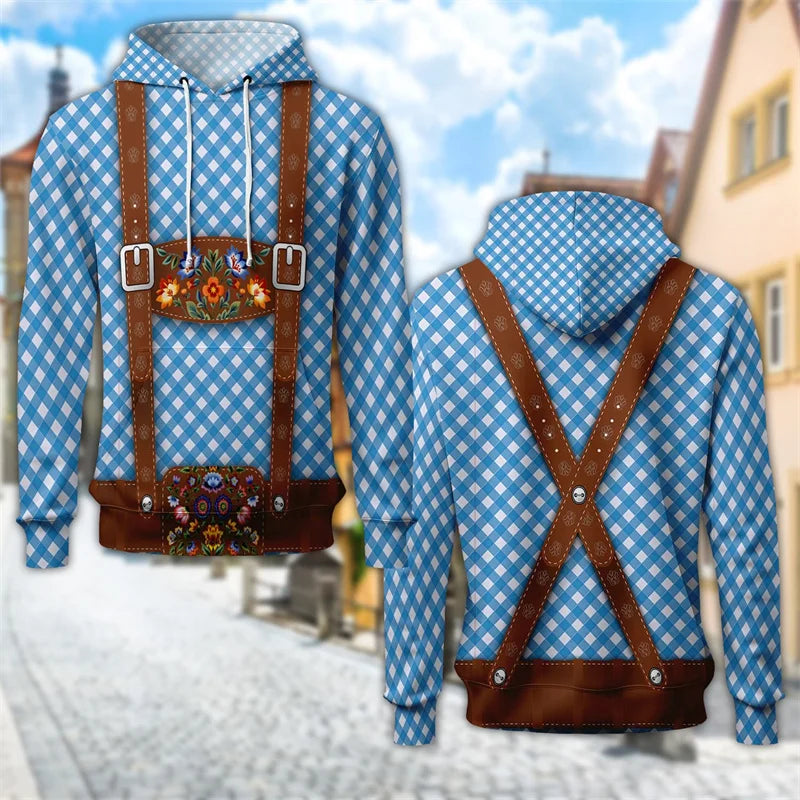 Damen Oktoberfest Hoodie mit Bierkrug-Print – Trachten Kapuzenpullover