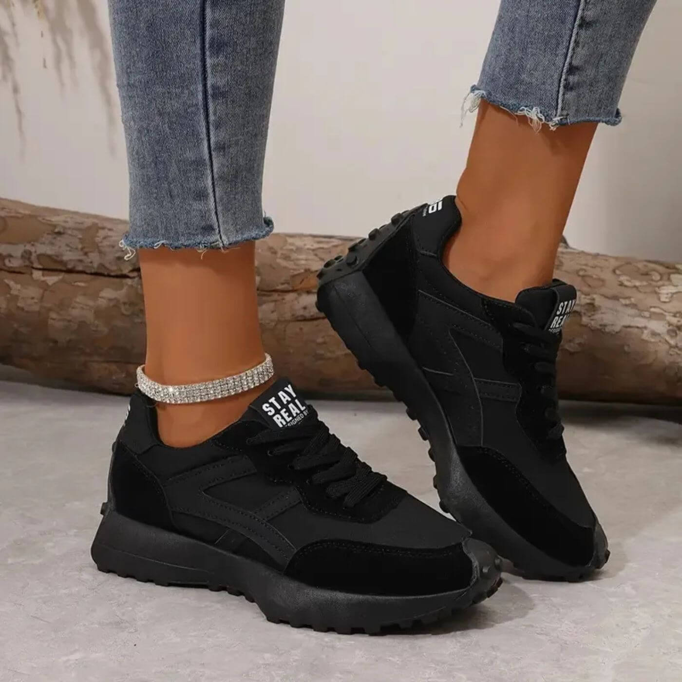 Bequeme Schnürsneaker Damen