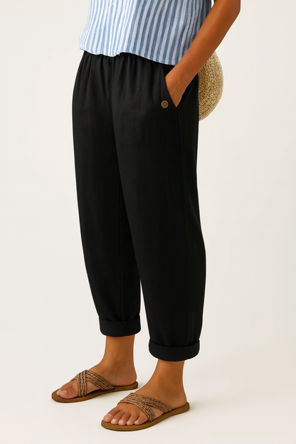 Unifarbene Stoffhose Damen – zeitlose Hose für jeden Tag