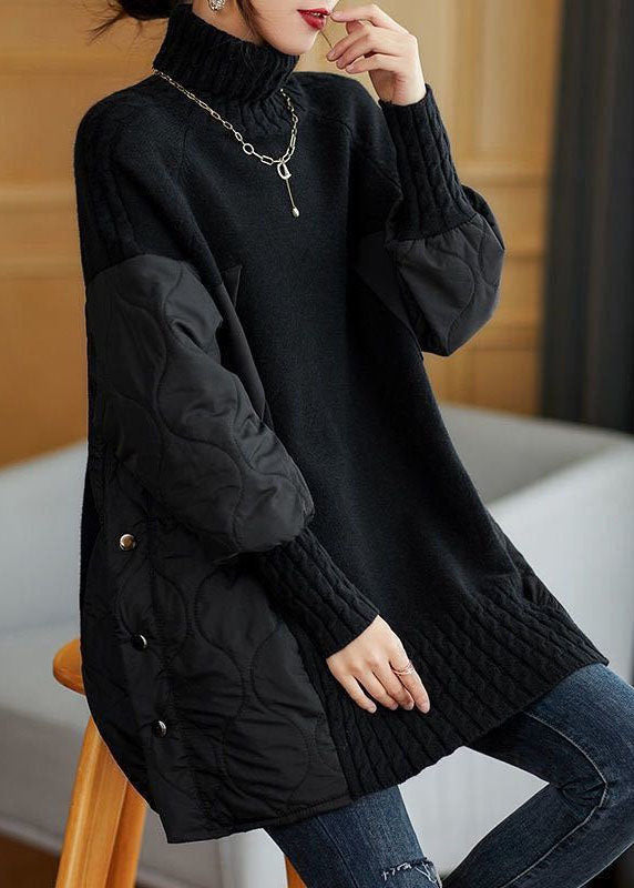 Warmer Damen Strickpullover Rollkragen