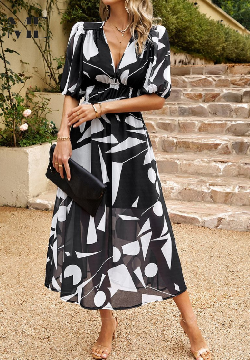 Sommerkleid Damen mit Blumenmuster