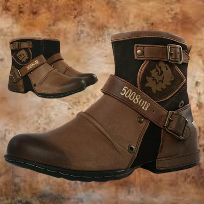 Herren Lederstiefel im Vintage-Stil – robuste Boots